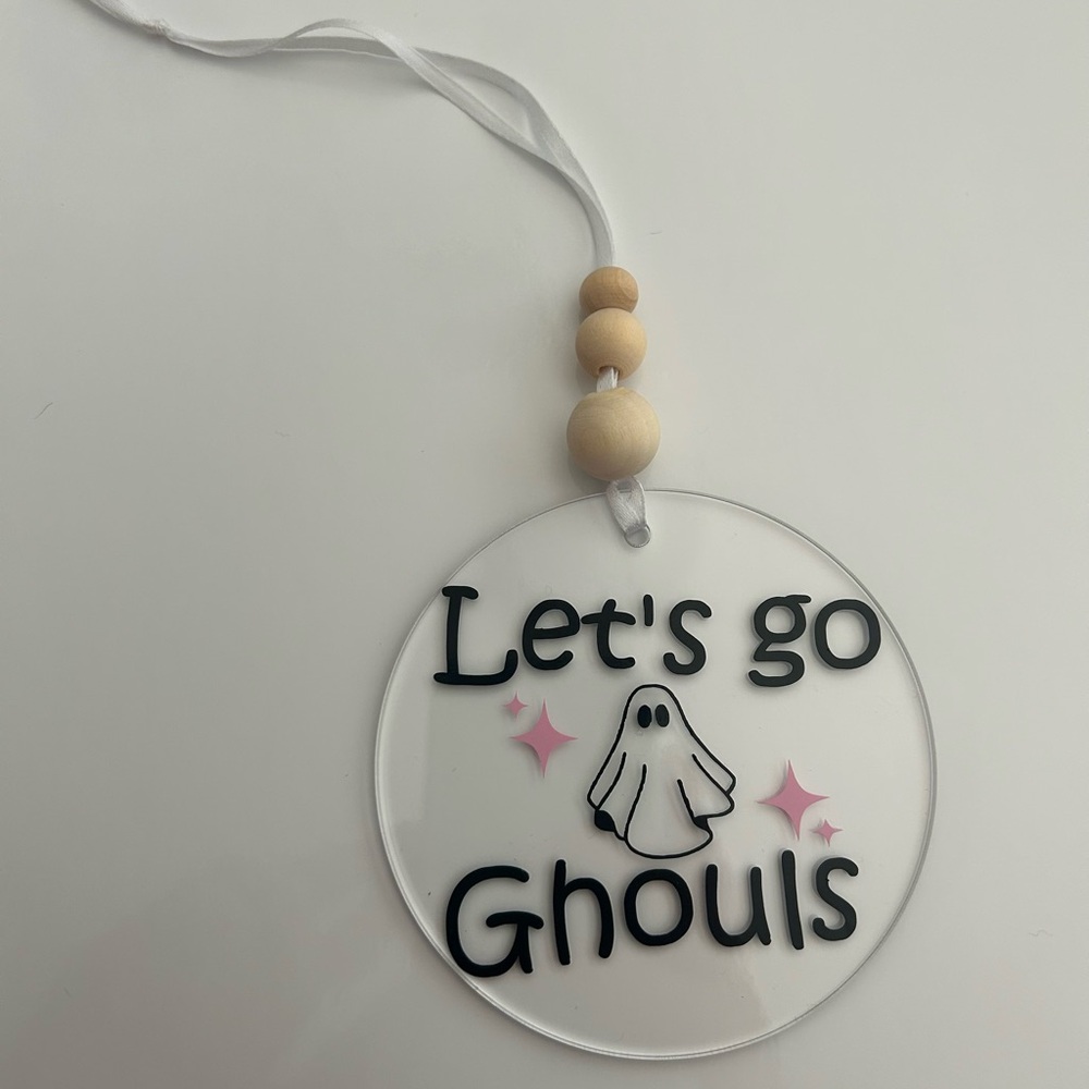 Halloween Ghost Ornament/ Car Charm